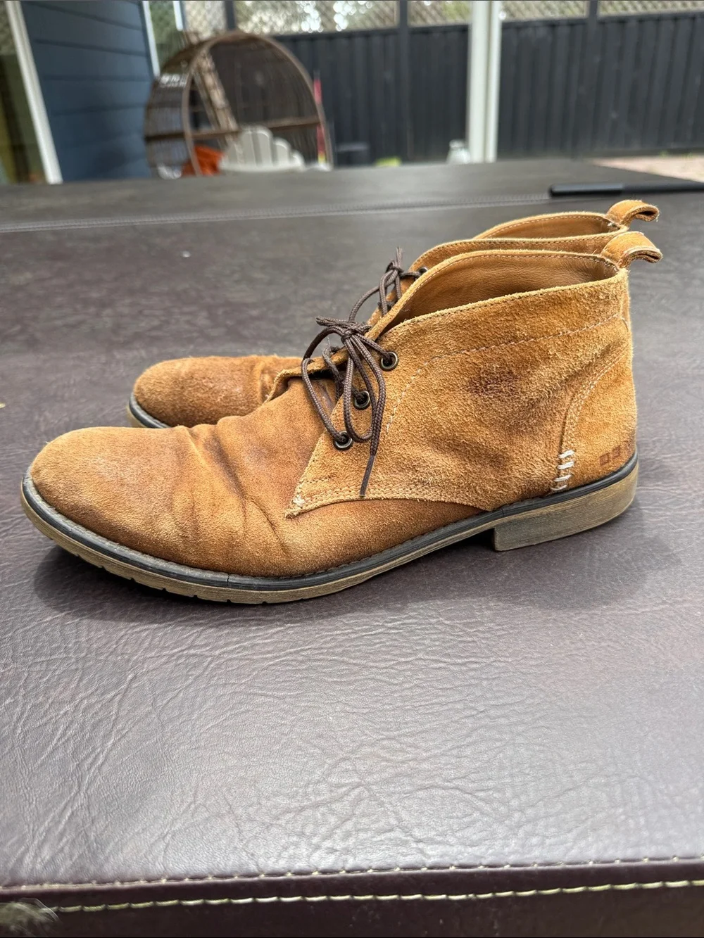 Bed Stu 10 Suede Chukka Boots in Tan Brown edgy